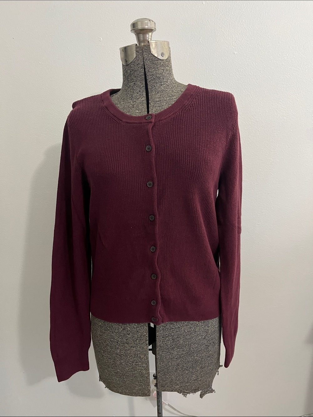 GAP Women's Button-Front Cardigan - Plum